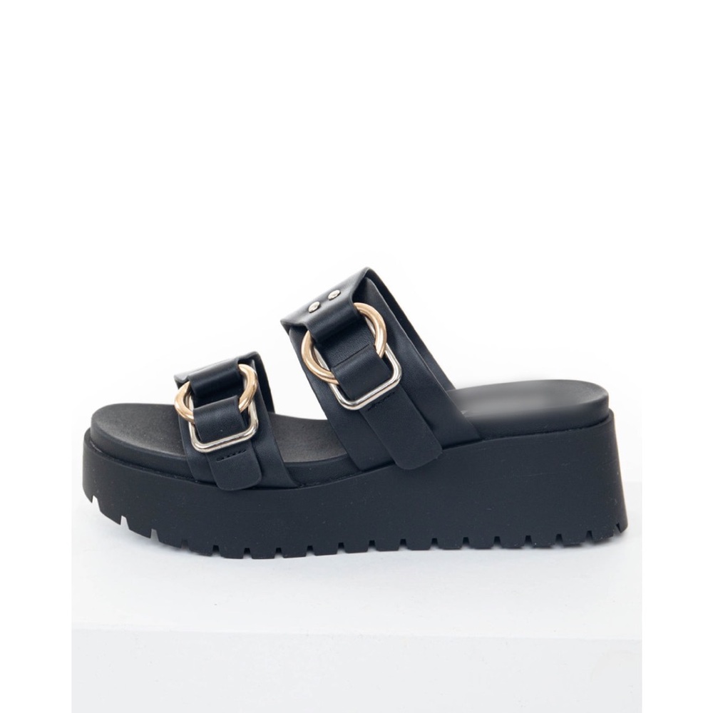 Black platform sandals - Picture 3 of 7